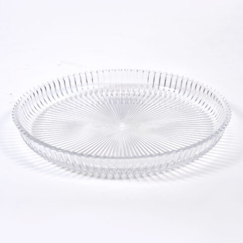 Fluted Glass Circular Tray 01