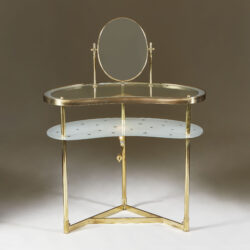 The image for Italian Oval Mirror Dressing Table 0008 V1