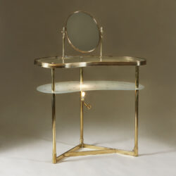 The image for Italian Oval Mirror Dressing Table 0015 V1