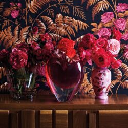The image for Heart Vase Floral Wallpaper