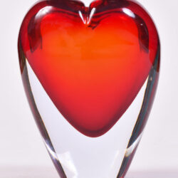 The image for Two Murano Glass Heart Vases 02