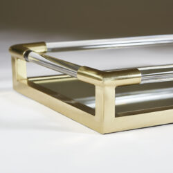 The image for Us Lucite And Brass Tray 0119 V1