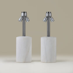 The image for White And Chrome Marble Lamps Valerie Wade 263219 V1