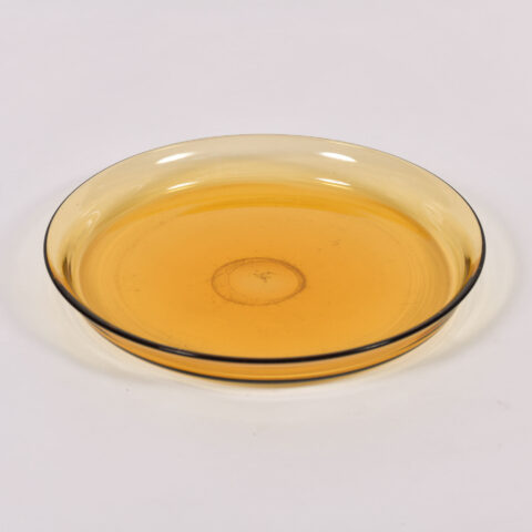 1960S Italian Amber Glass Dish 01