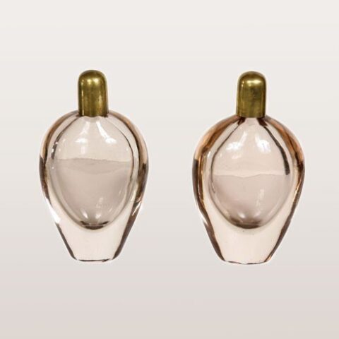 B Pair Of Pale Pink Scent Bottles I