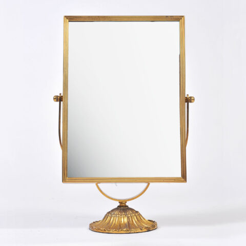 Rectangular Brass Table Mirror 01