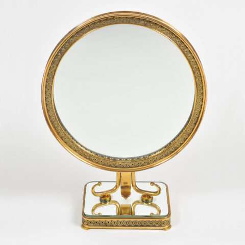 1940S Brass Table Mirror–01
