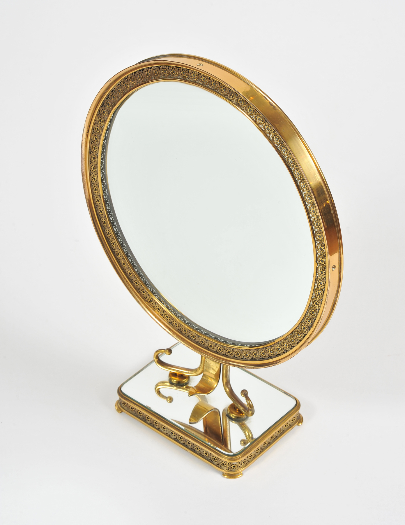 1940S Brass Table Mirror–02