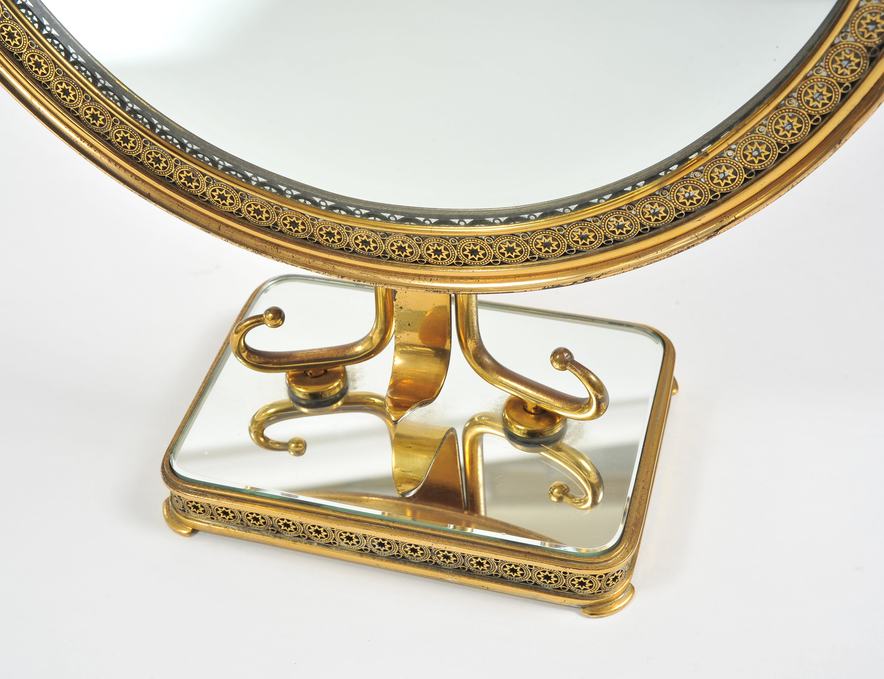 1940S Brass Table Mirror–06