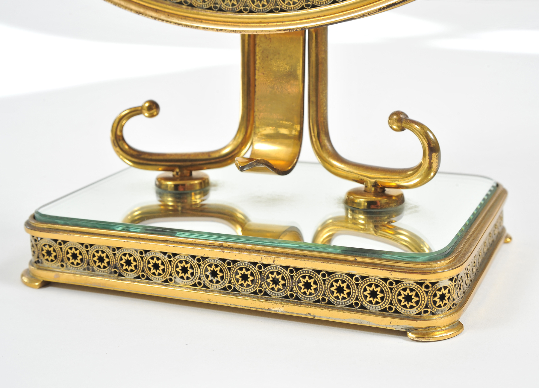 1940S Brass Table Mirror–07