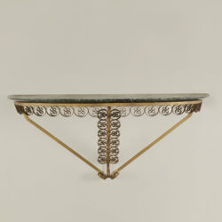 The image for Italian Brass And Marble Wall Console 19 0142 V1