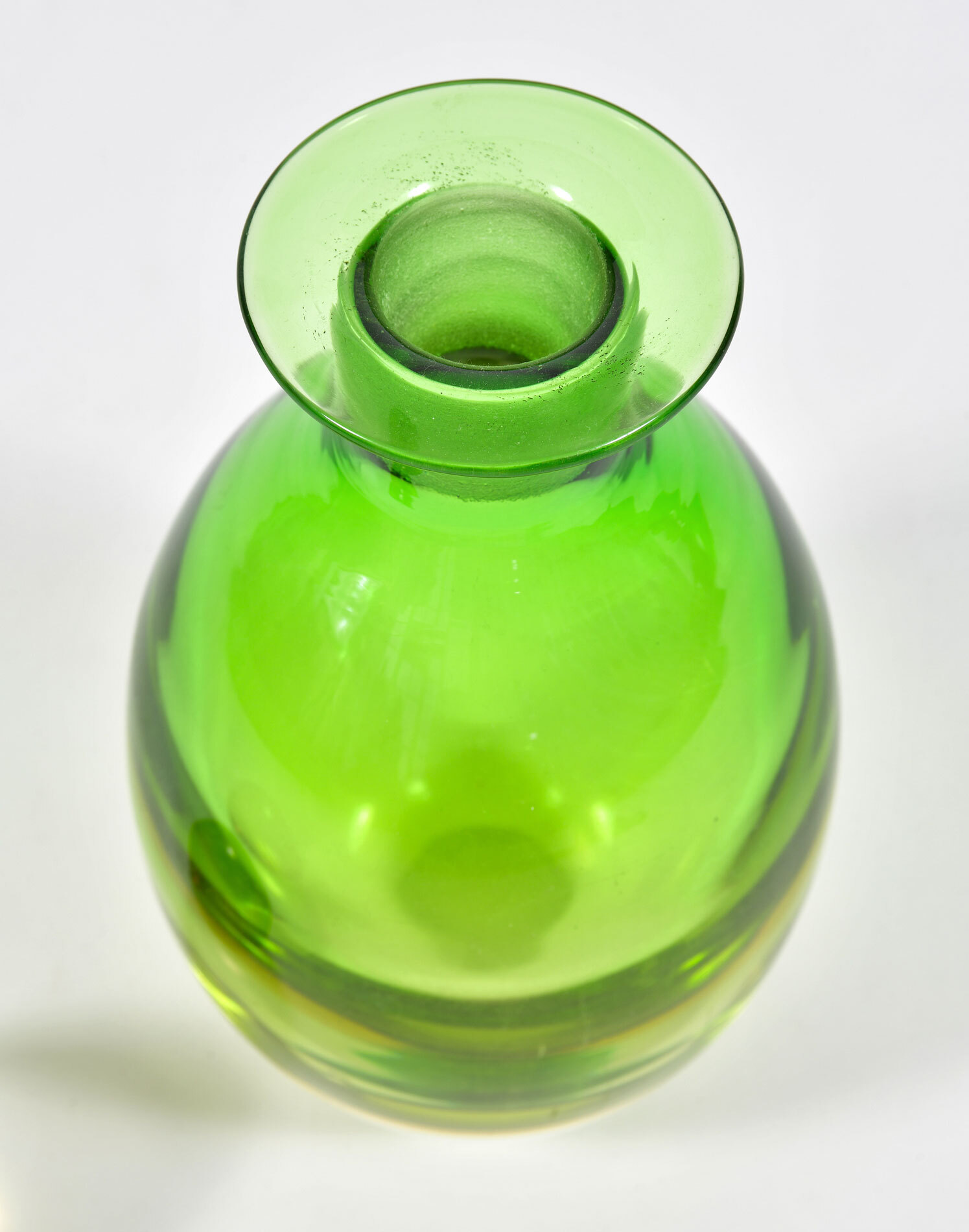 1950S Green Yellow Murano Decanter 03