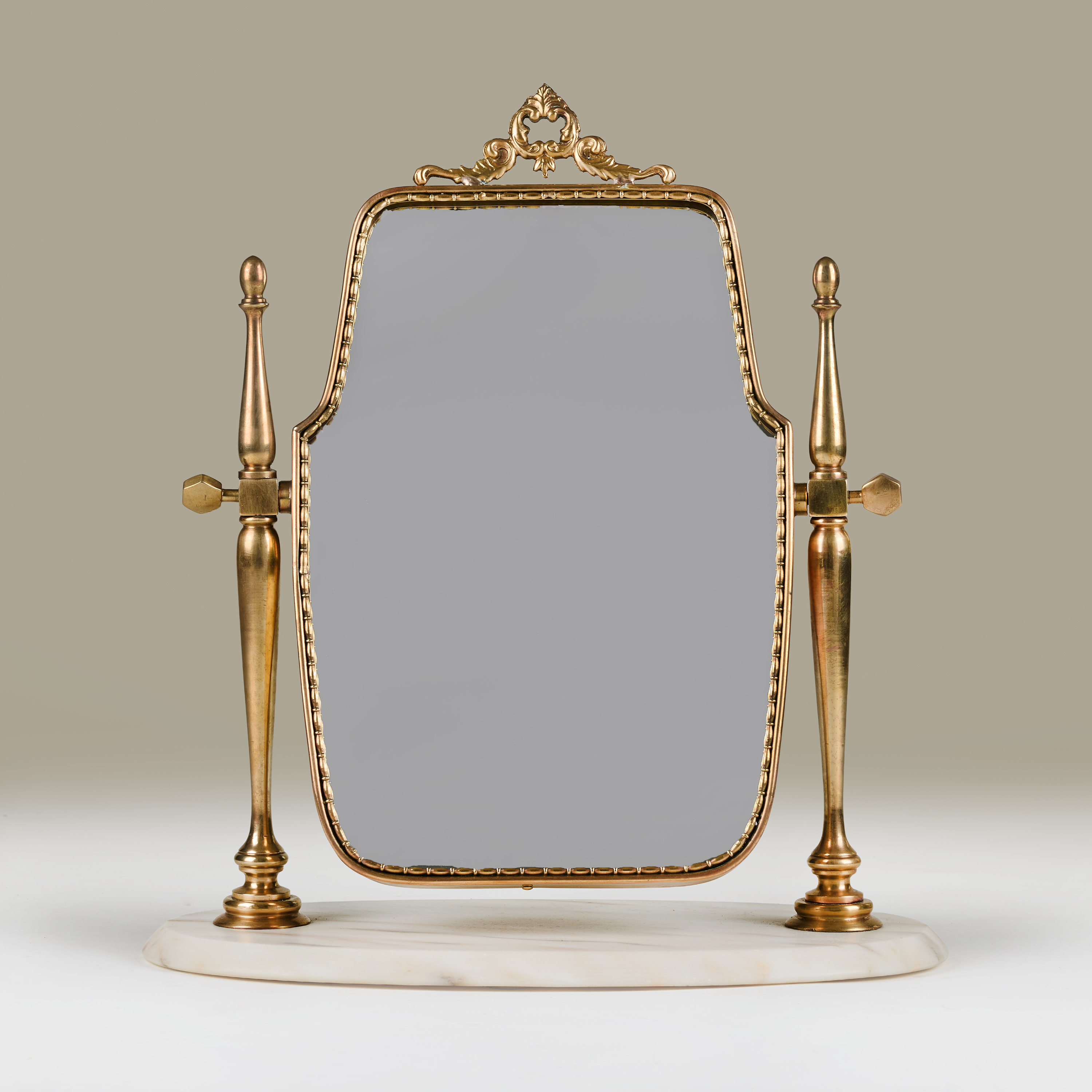 Italian Shaped Marble Base Mirror Valerie Wade 27 187 V1