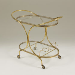 The image for Italian Oval Brass Trolley 19 0122 V1