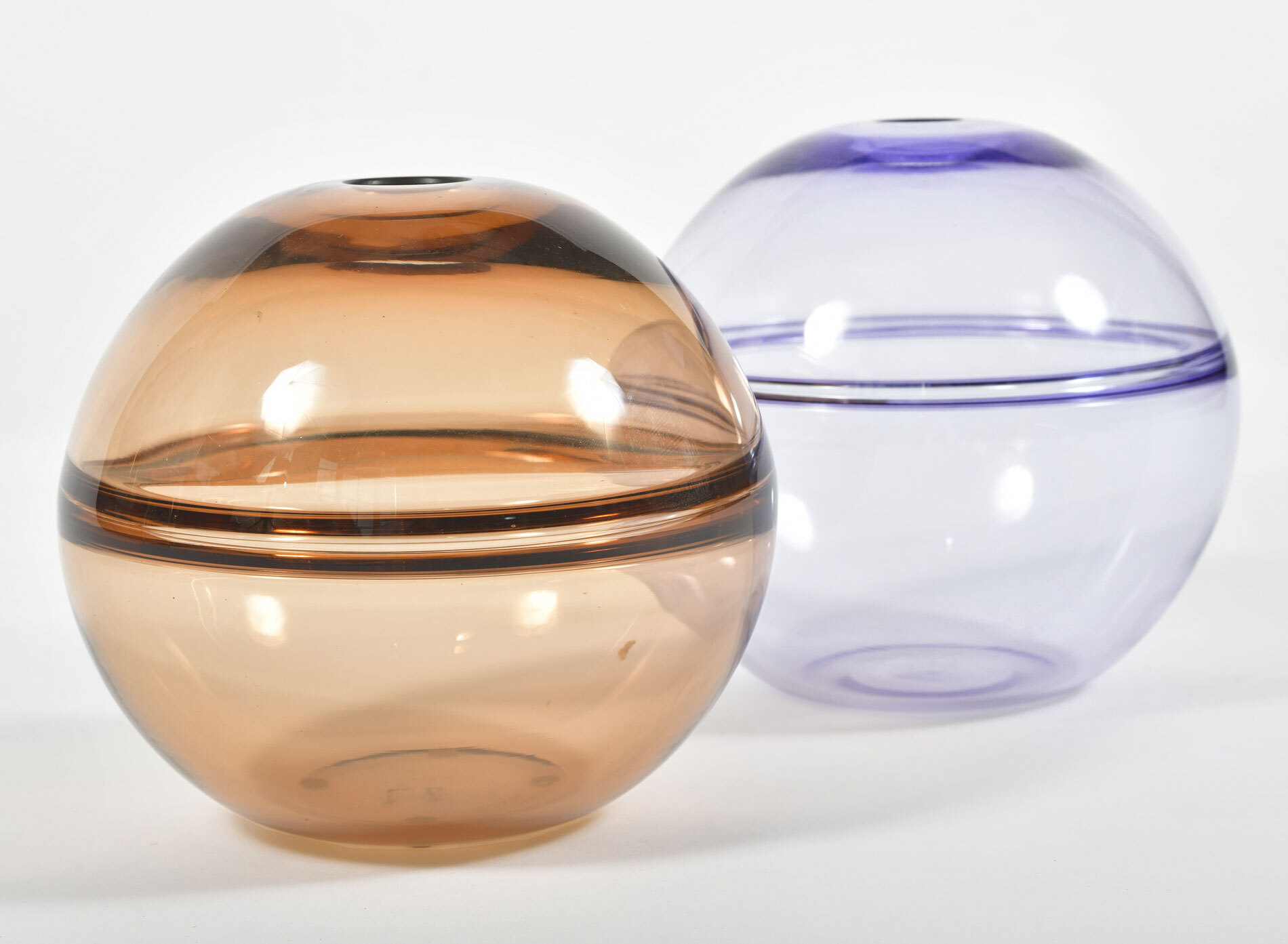 1950S Purple Bronze Globe Vases 03