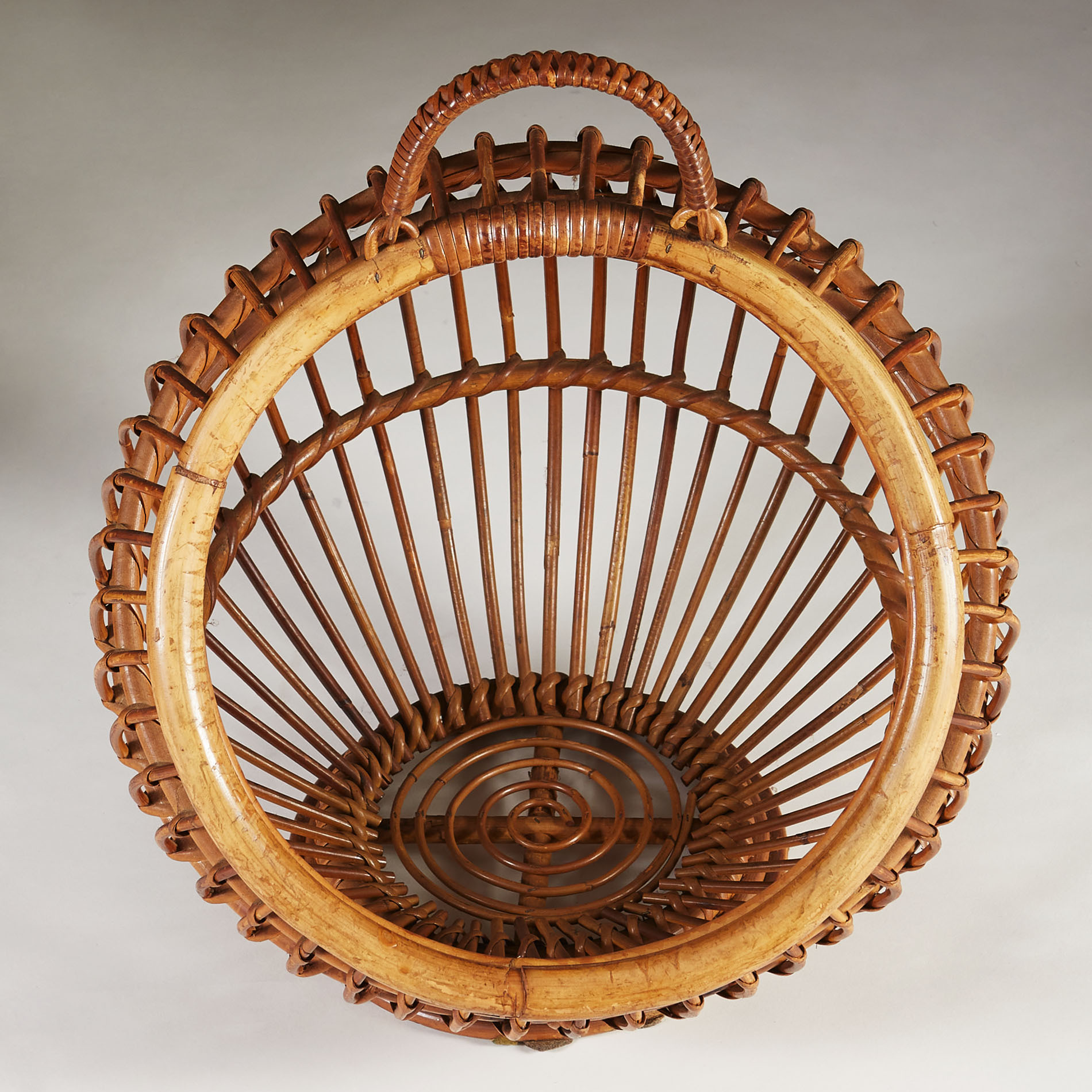 Italian Wicker Magazine Rack 0046