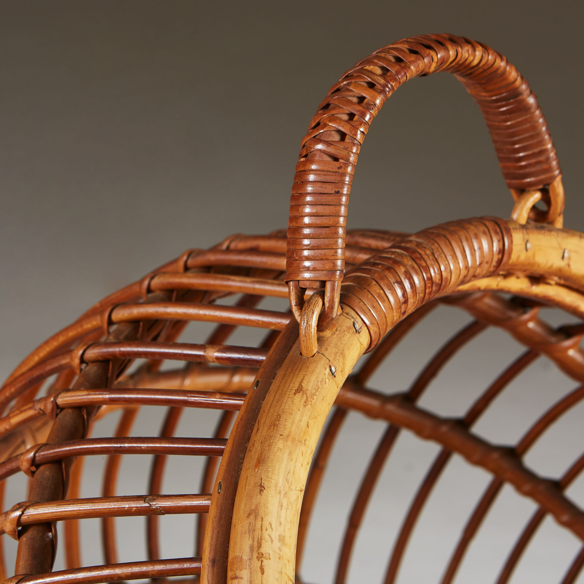 Italian Wicker Magazine Rack 0047