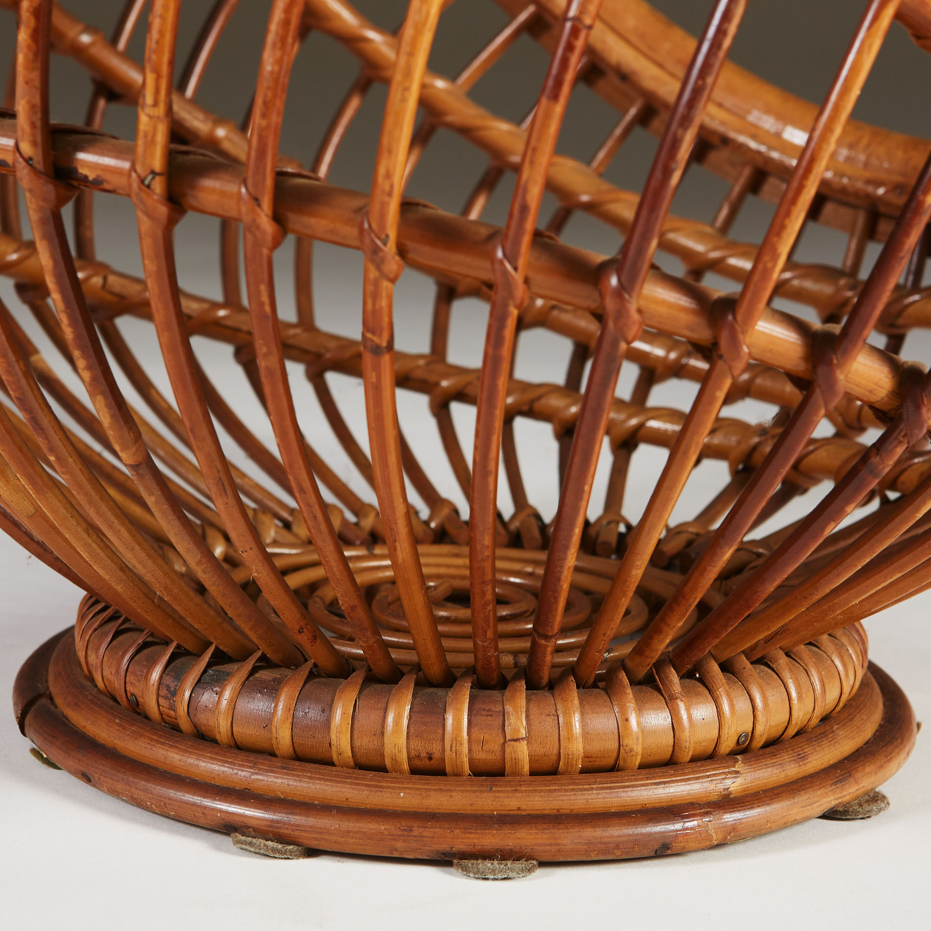 Italian Wicker Magazine Rack 0049