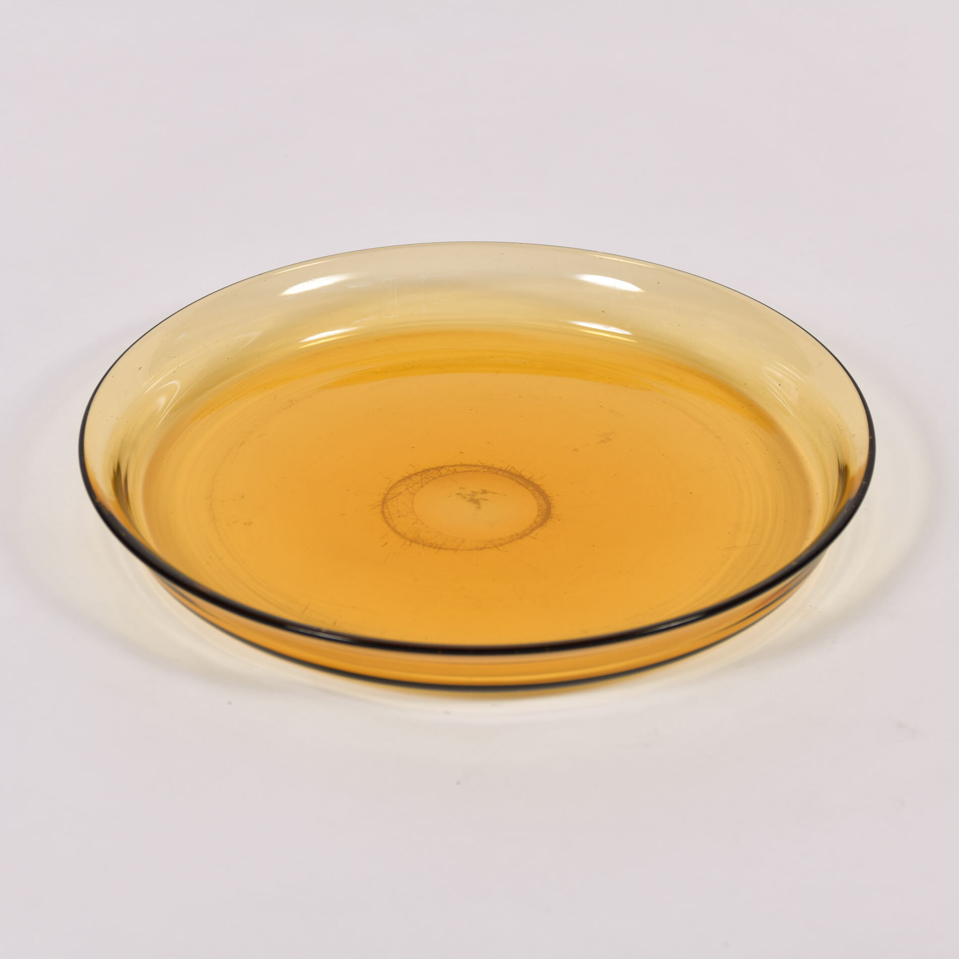 1960S Italian Amber Glass Dish 01