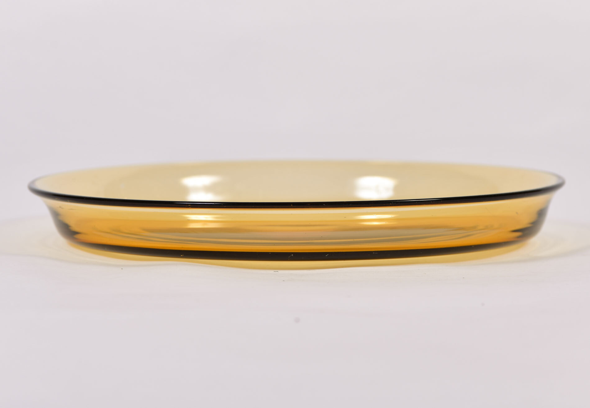 1960S Italian Amber Glass Dish 03