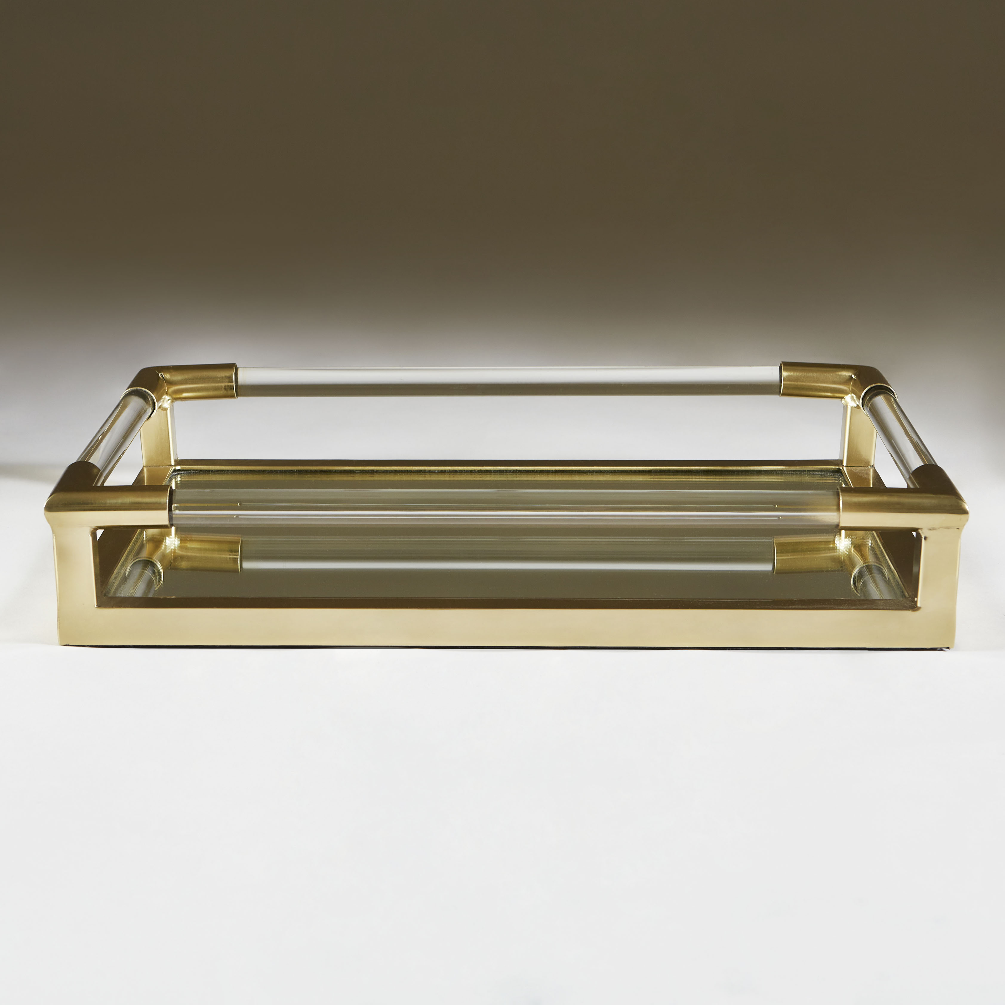 Us Lucite And Brass Tray 0124 V1