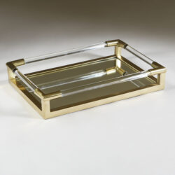The image for Us Lucite And Brass Tray 0118 V1