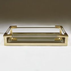 The image for Us Lucite And Brass Tray 0124 V1