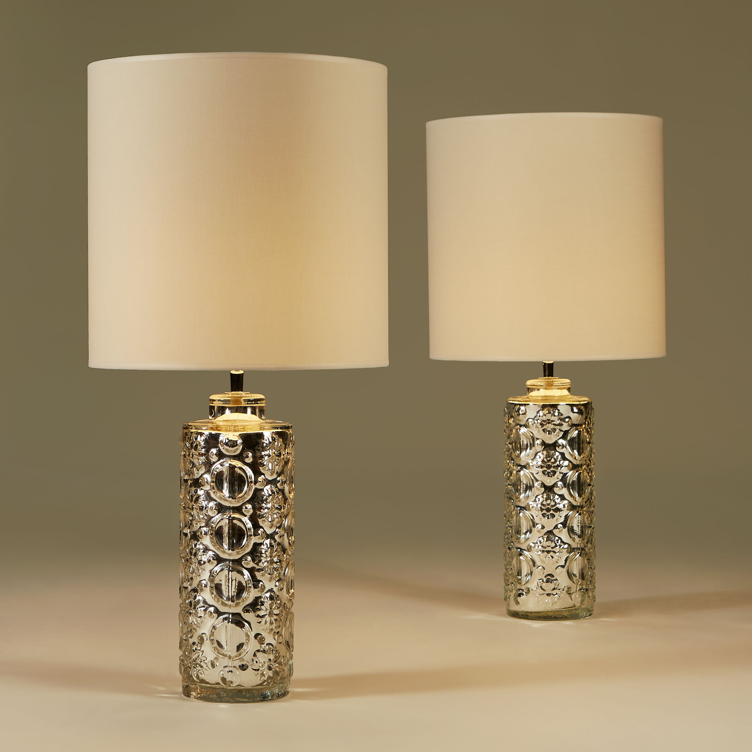 Silver and best sale glass table lamps