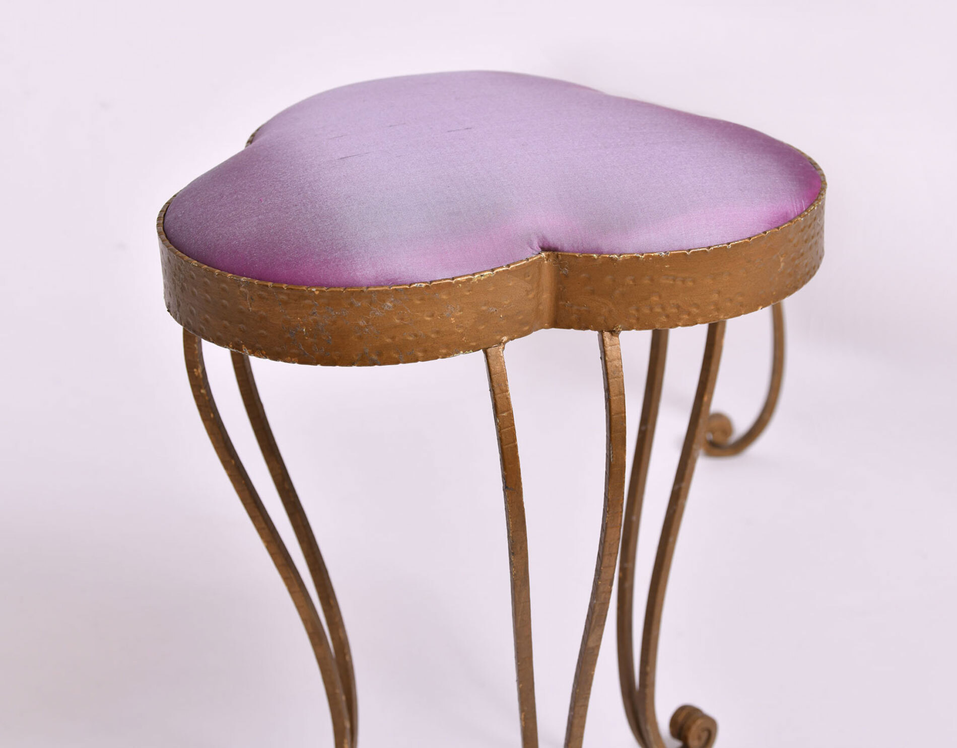 Brass Stool Purple Velvet 02