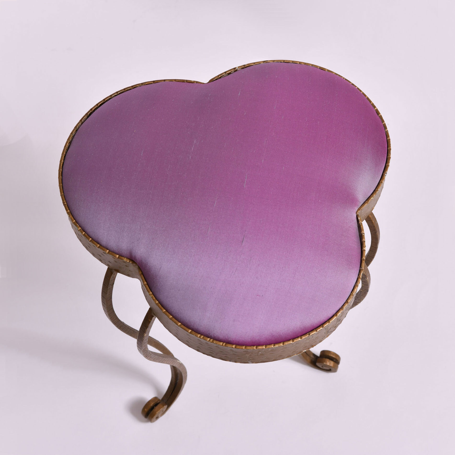 Brass Stool Purple Velvet 03