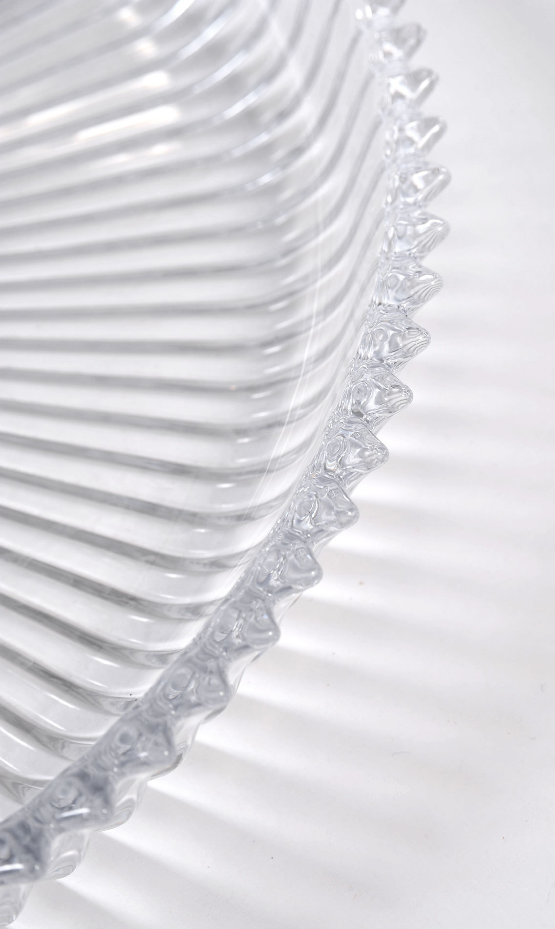 Fluted Glass Circular Tray 03