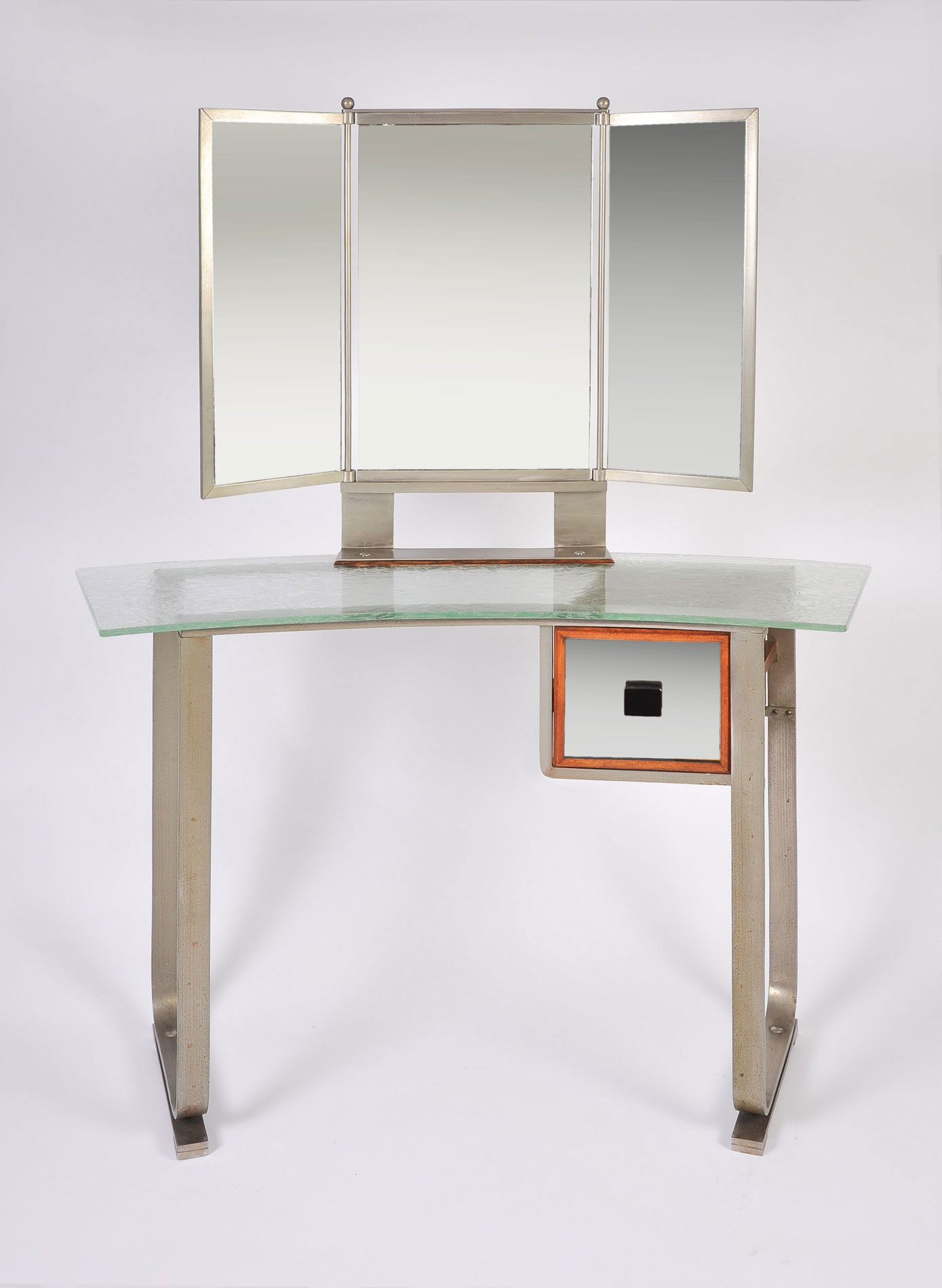 Italian Glass Chrome Dressing Table 02Ajpg