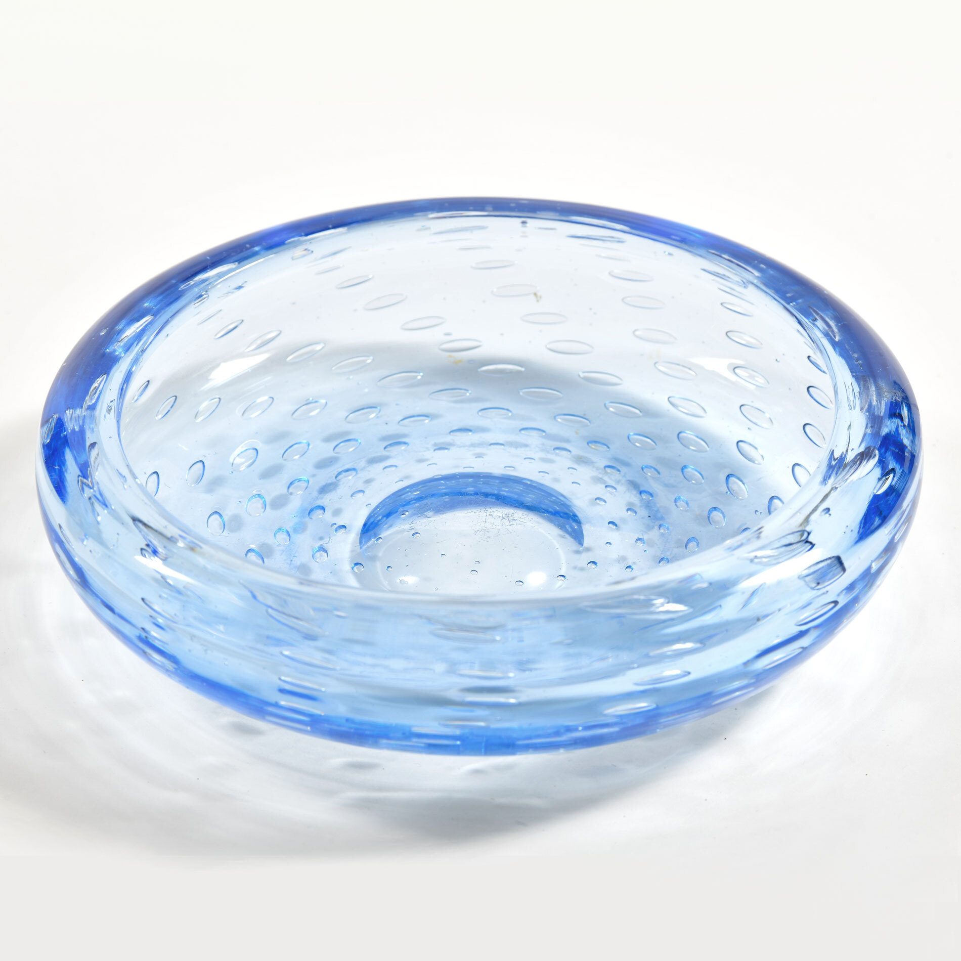 Mid Centruy Blue Murano Bowl 01