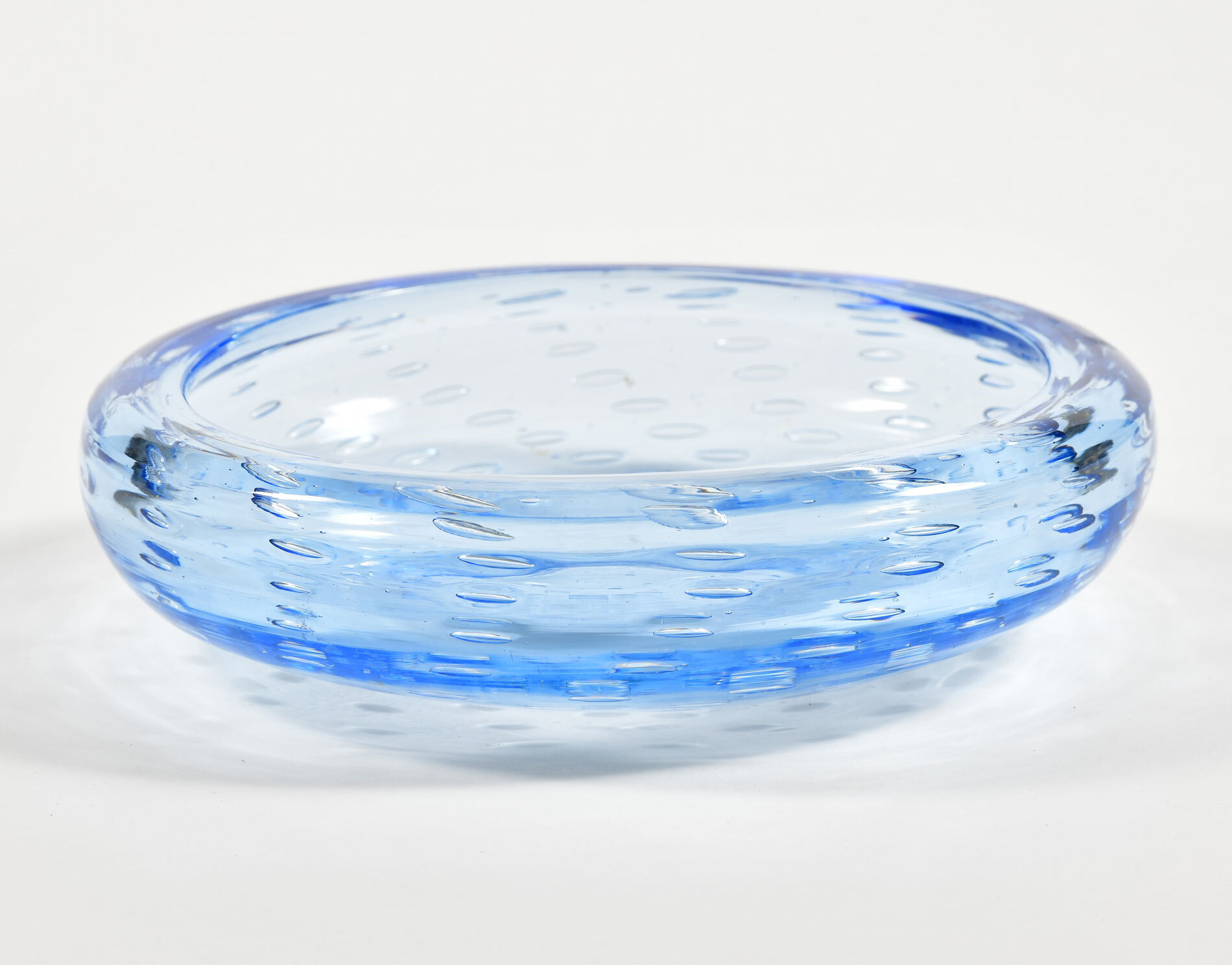 Mid Centruy Blue Murano Bowl 02