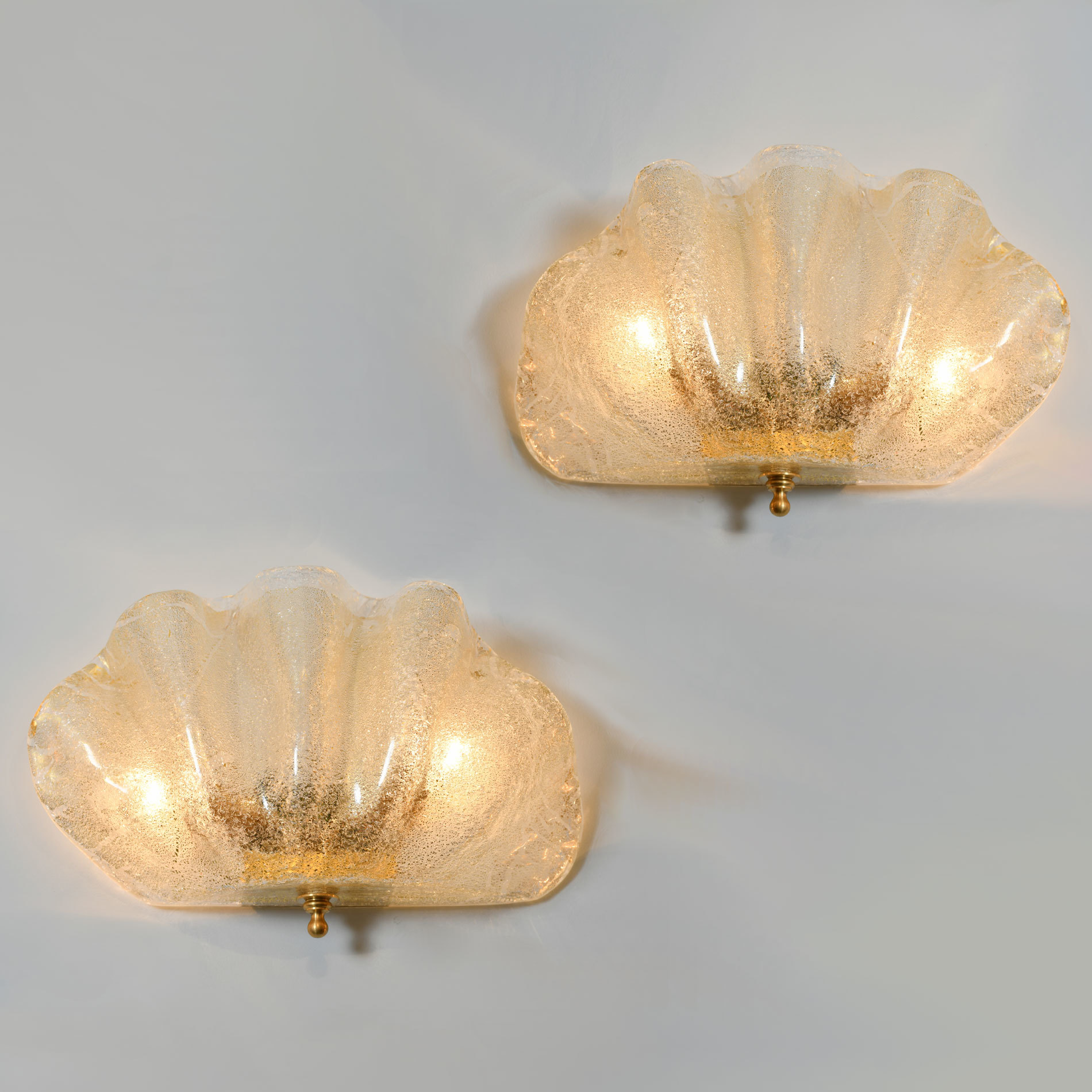 The image for Murano Clam Shell Wall Lights 01