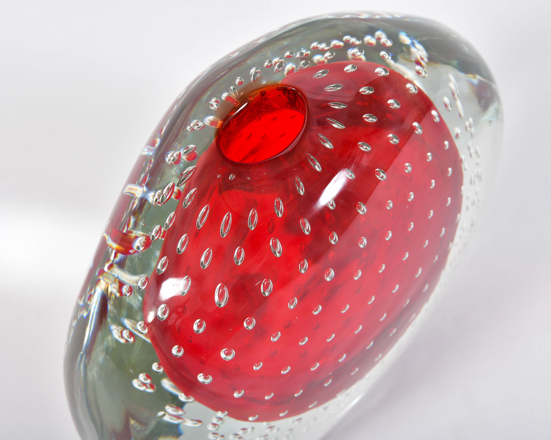 Murano Red Bubble Vase 04