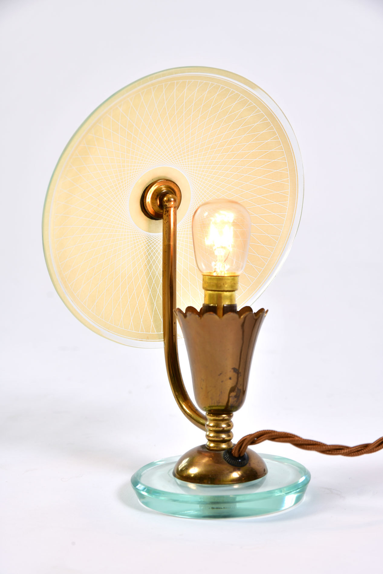 Pair 1940S Flower Lamps 05