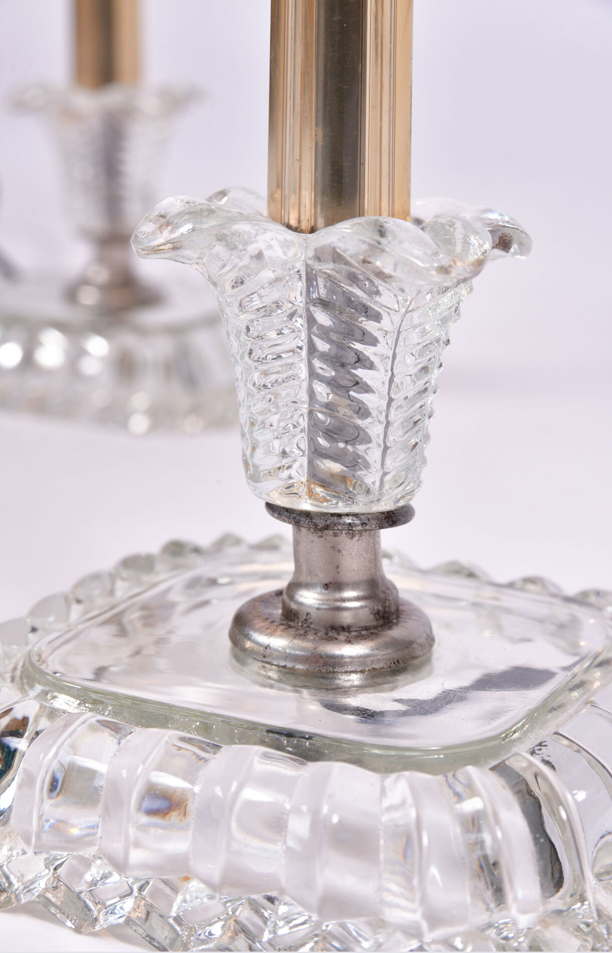Pair 1950S Us Glass Lamps 04