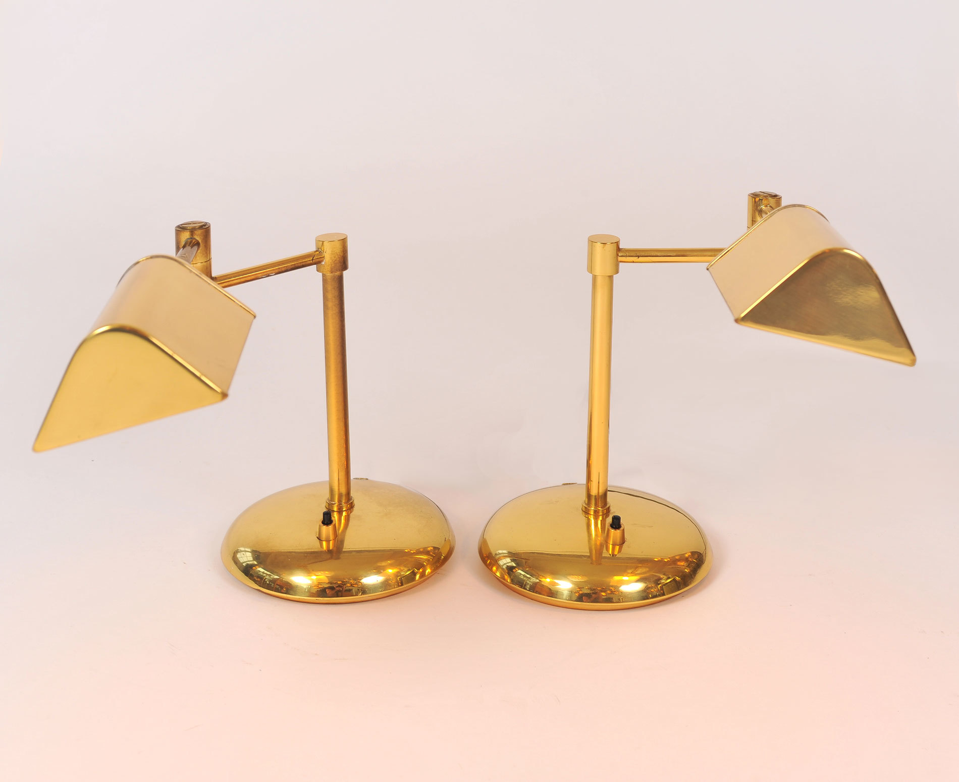 Pair Brass Desk Lamps 02