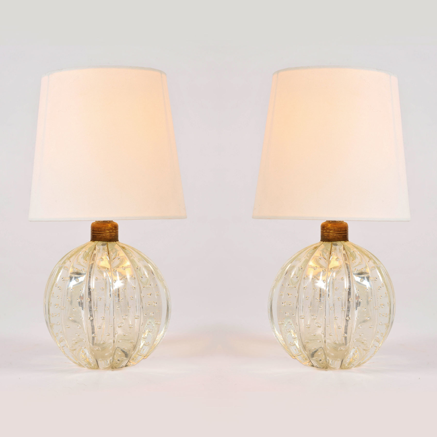 Pair Clear Ball Lamps 01