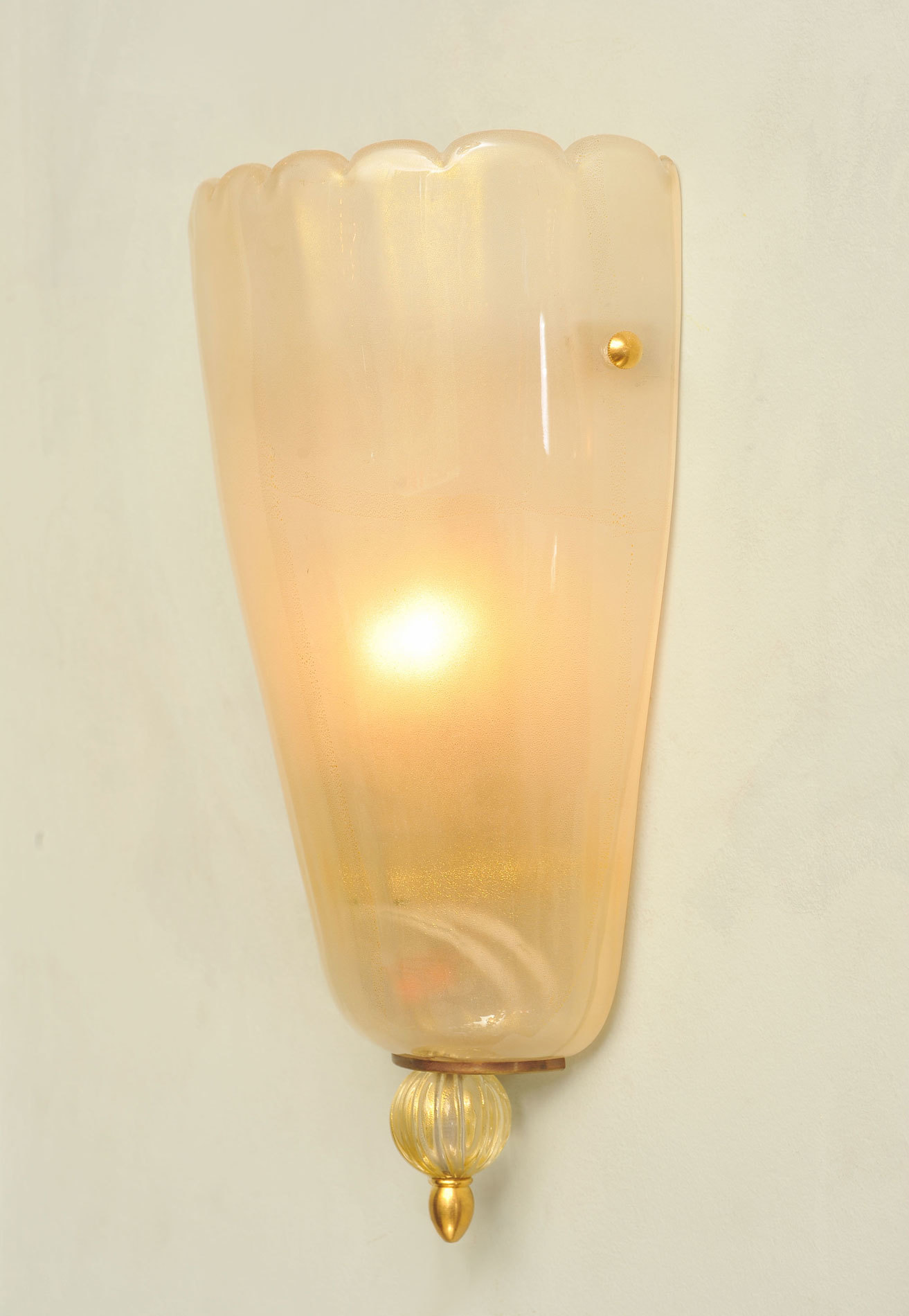 Pair Italian Murano Wall Lights 03