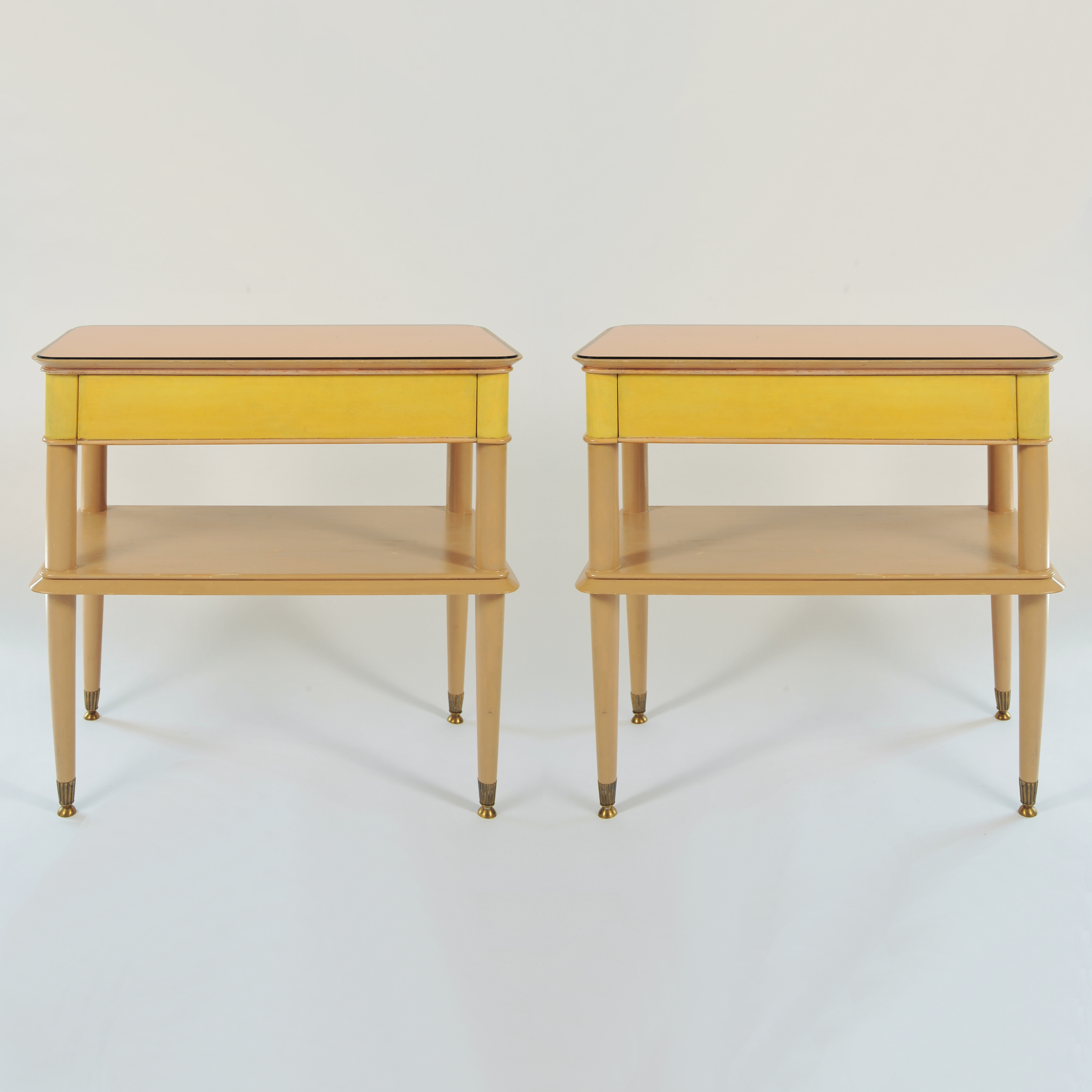 The image for Pair Italian Painted Bedsides 01