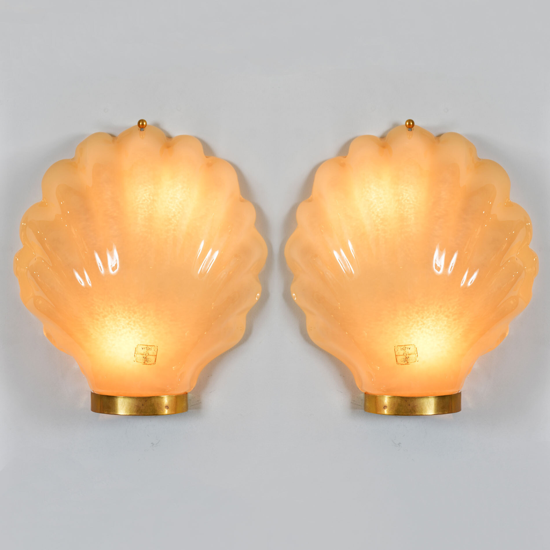 Pair Italian Shell Wall Lights 01