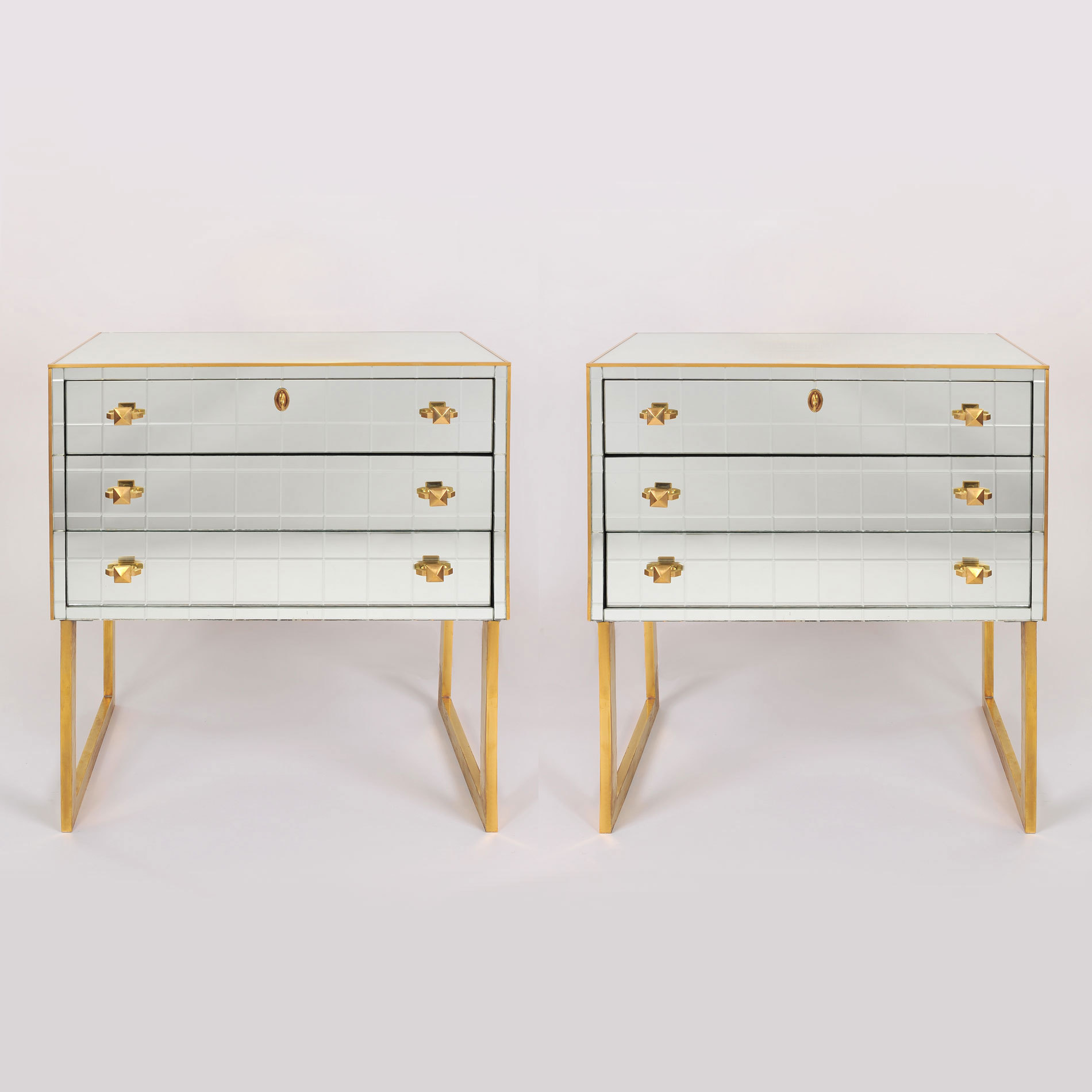 Pair Mirrored Bedsides 02