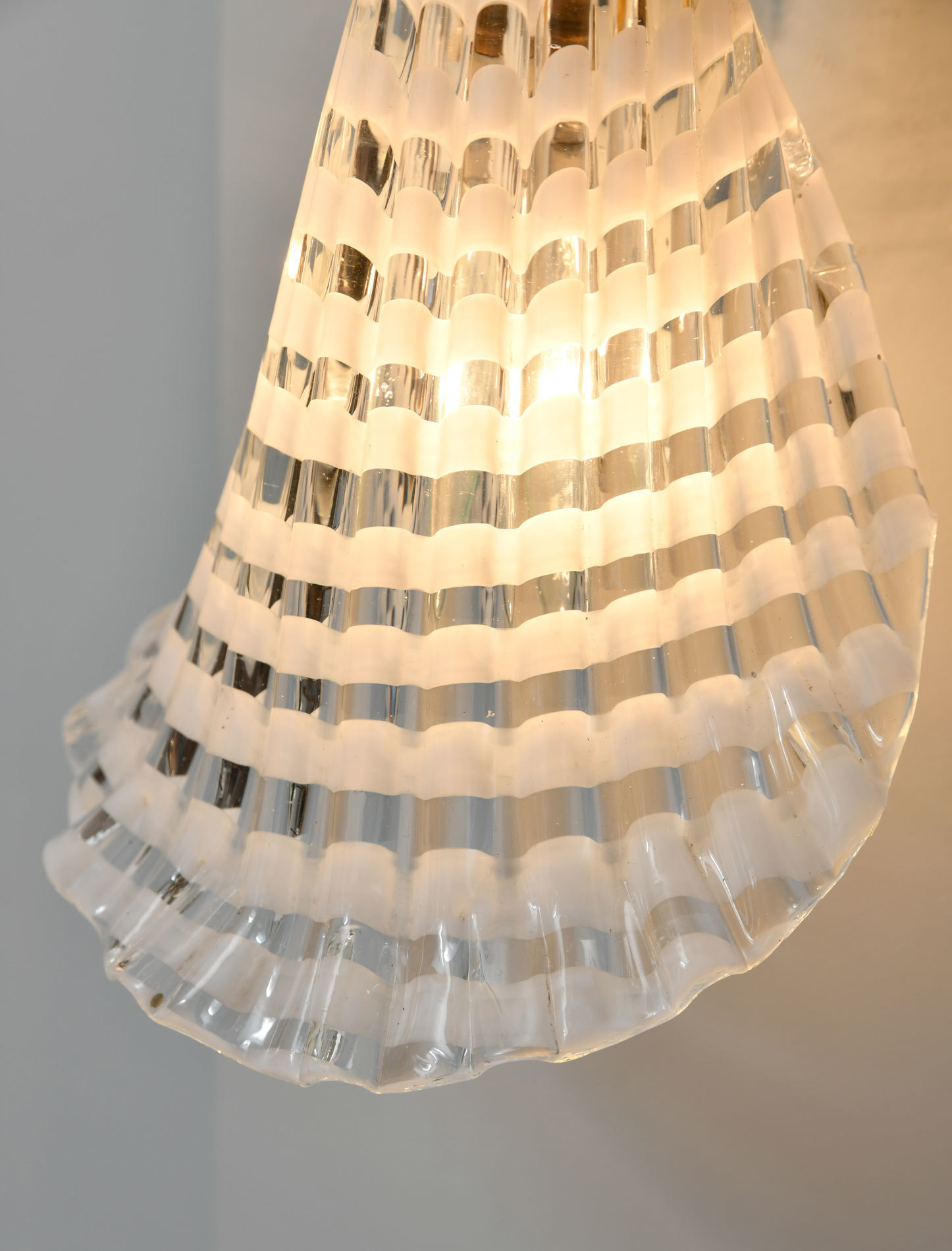 The image for Pair Murano Glass Striped Wall Lights 04