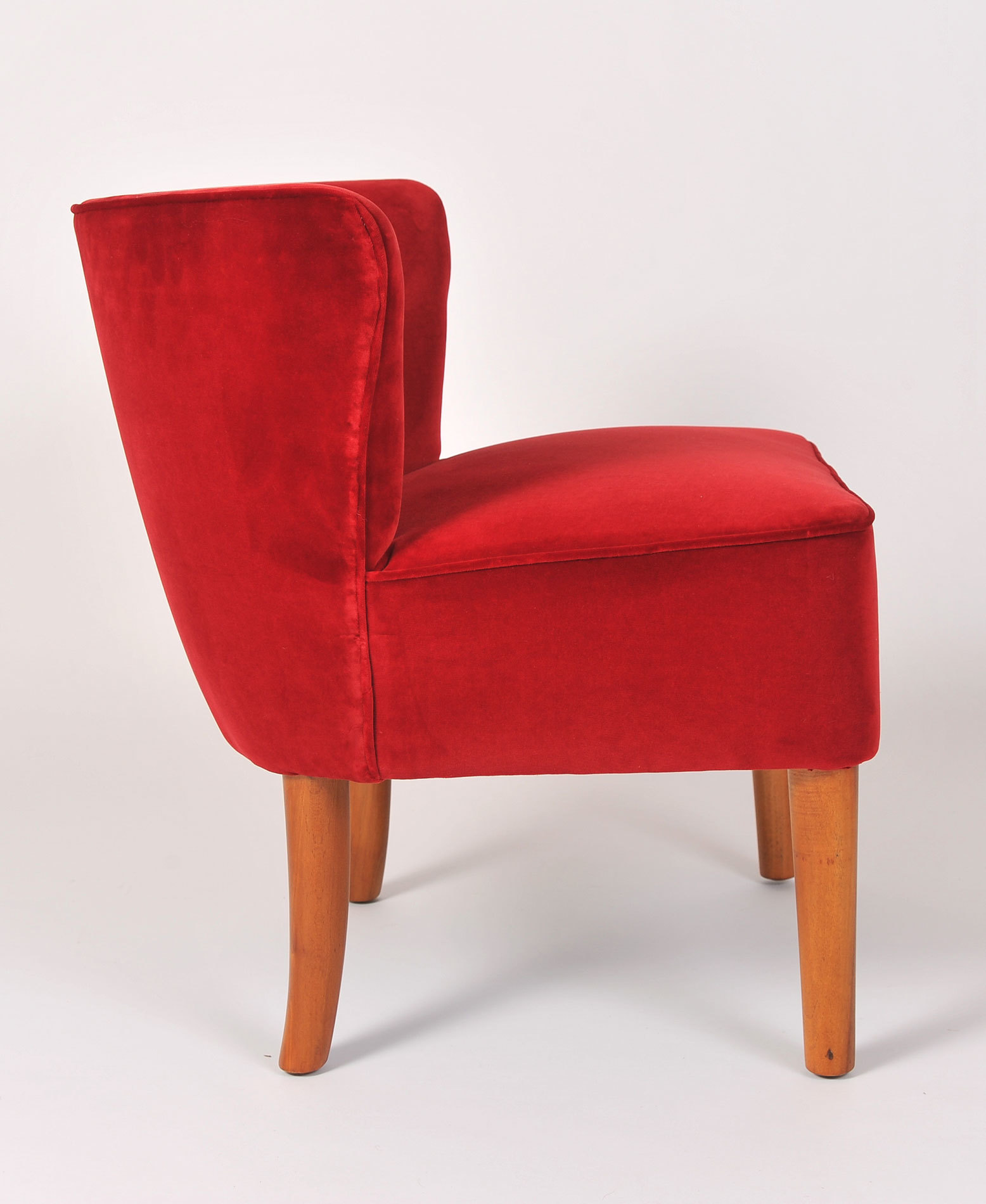 The image for Pair Red Velvet Chairs 04