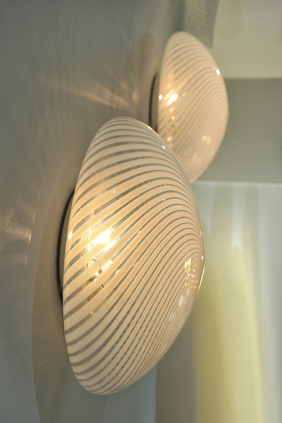 Pair Swirl Circular Wall Lights 05