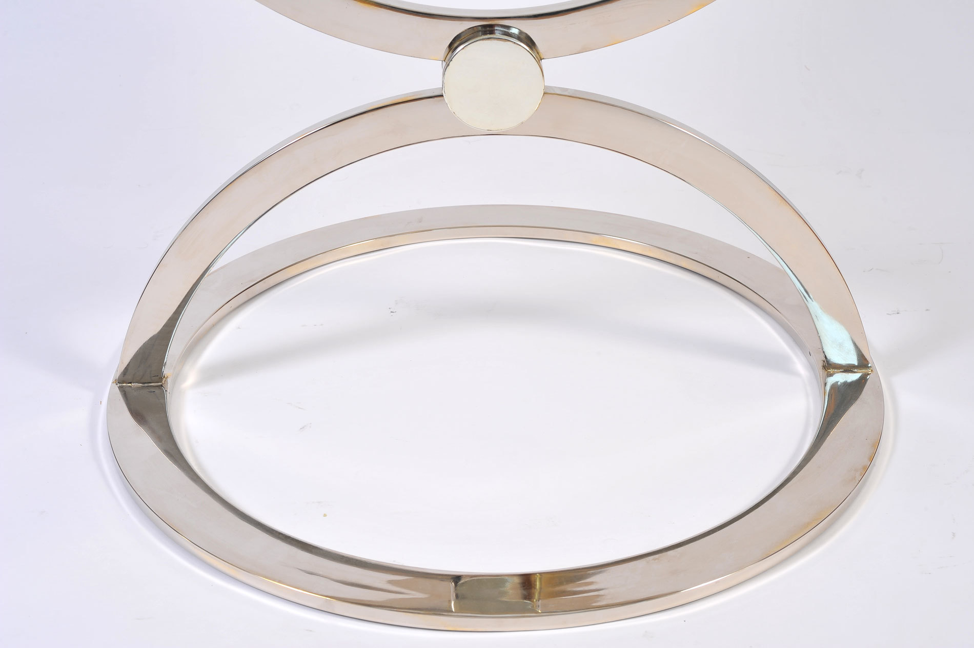 Pair Us Chrome Circular Sidetables 06