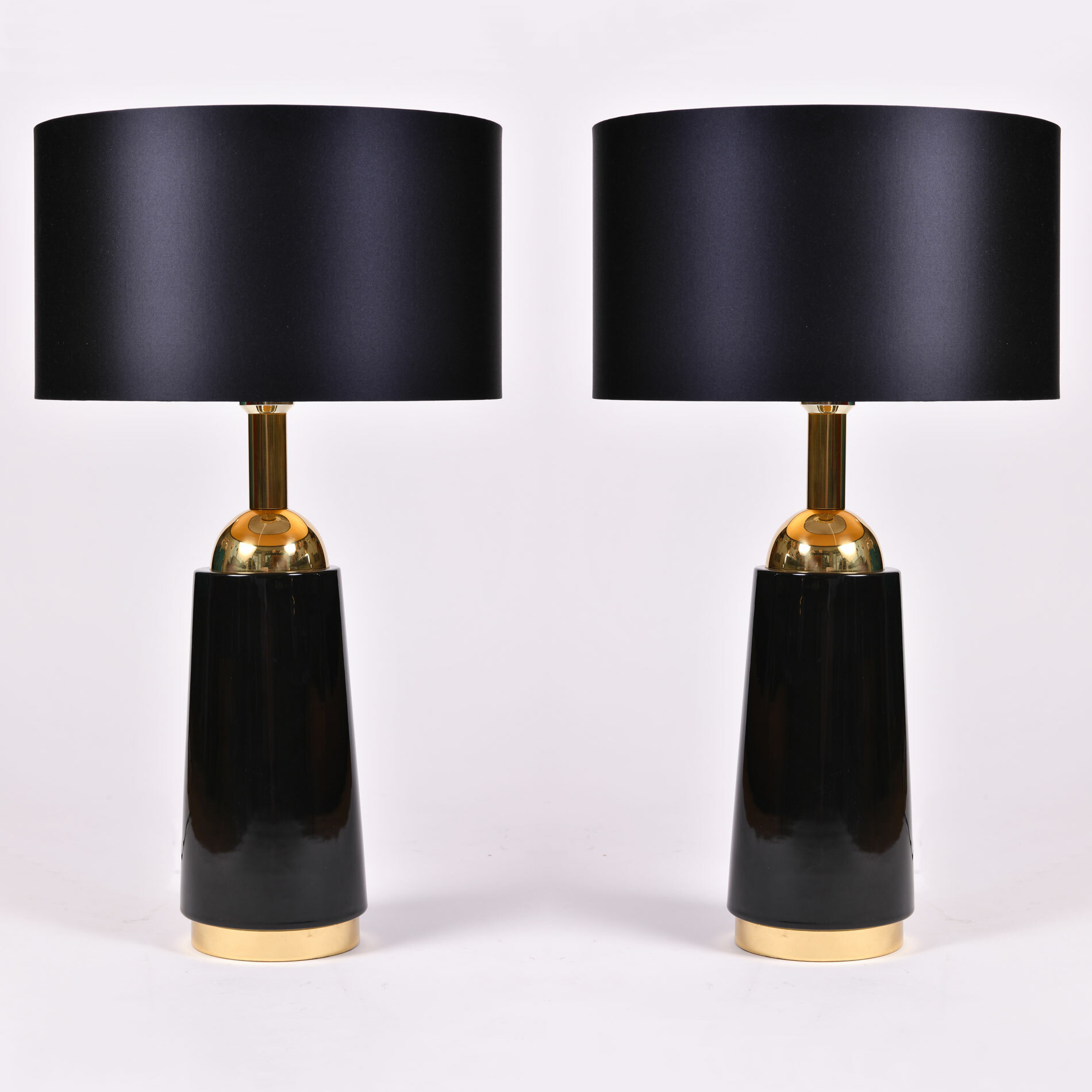 Pair Black Swedish Lamps 02