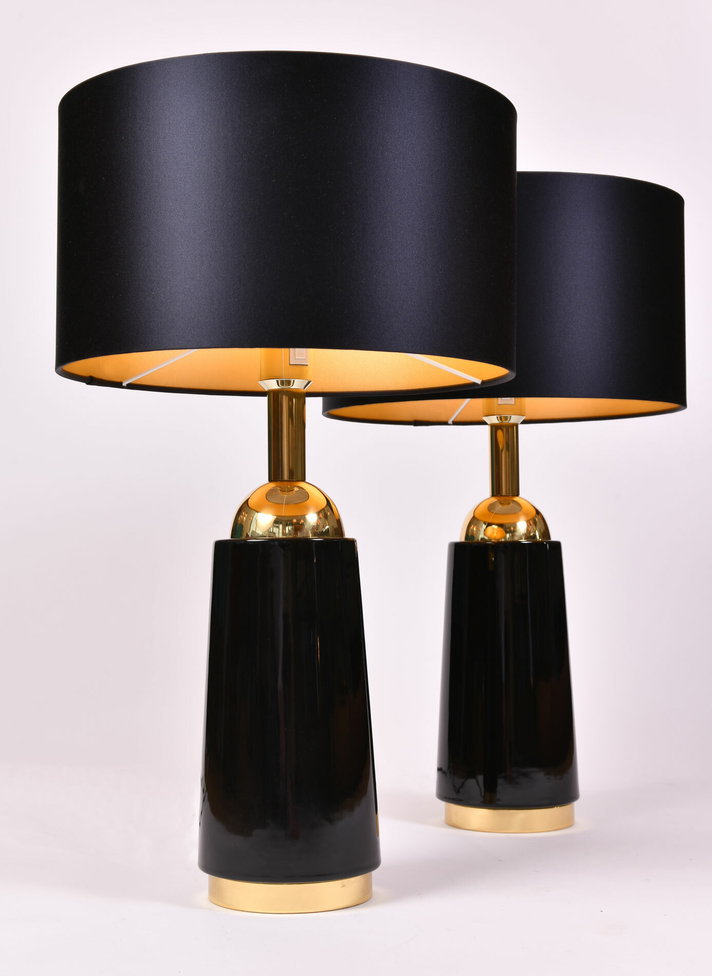 Pair Black Swedish Lamps 04